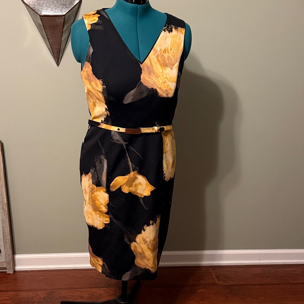 White House Black Market Floral Midi Dress